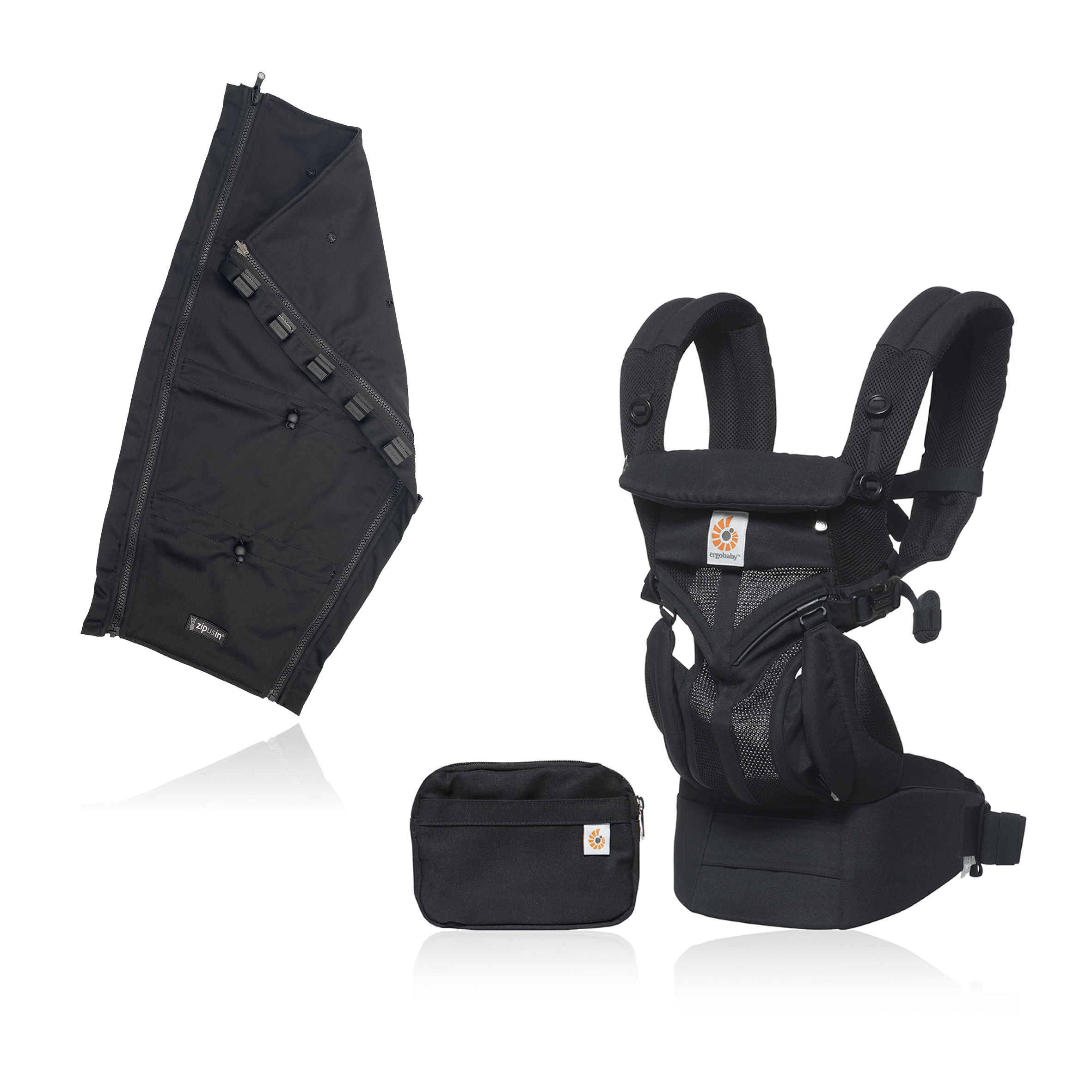 Half Price Universal Jacket Expander Panel With Ergobaby Omni 360 Baby Carrier – Onxy Black